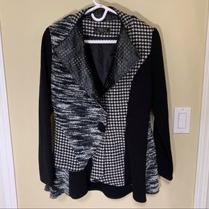 Minkas Mixed Media Blazer